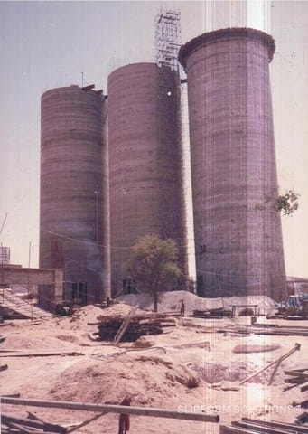 DLF Cement - 58 m high Cement Silos Rajasthan, legacy slipform project photograph