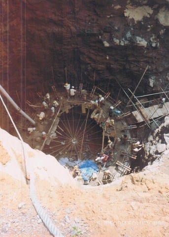 Lining of well (Mysore construction) MRPL, legacy slipform project photograph