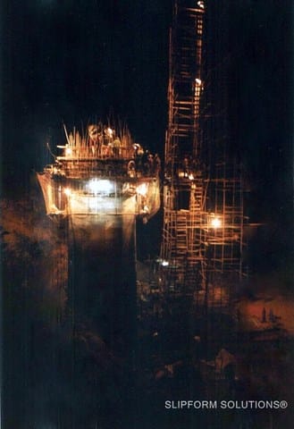 Tapered Pier Konkan Railways, legacy slipform project photograph